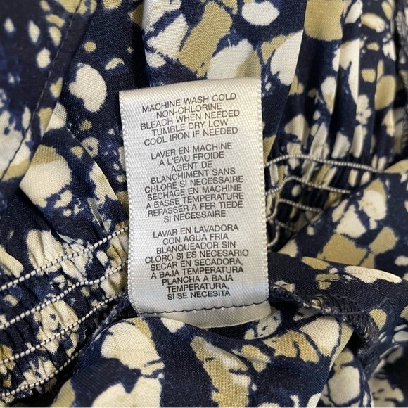 Michael Kors Navy Tan White Peplum Top Blouse Size S/P - Picture 9 of 9